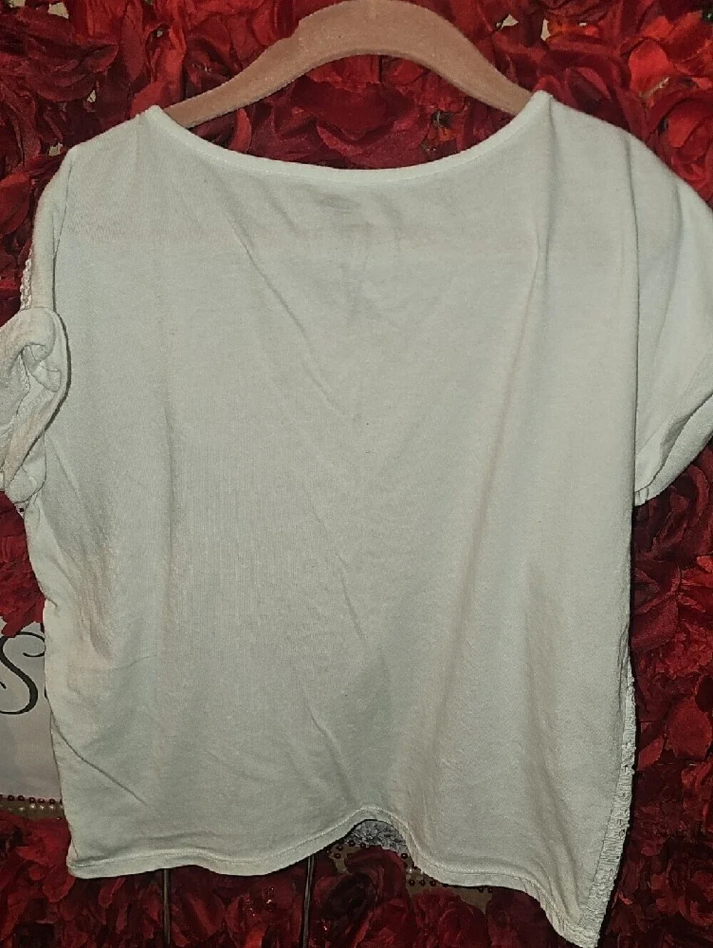 Old Navy Girls White Eyelet Short Sleeve Tee Size 10/12